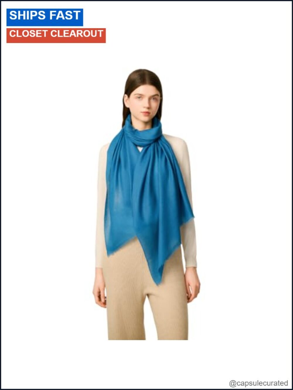100% Cashmere Shawl Wrap Women Oversized Thin Sheer Scarf 75x30